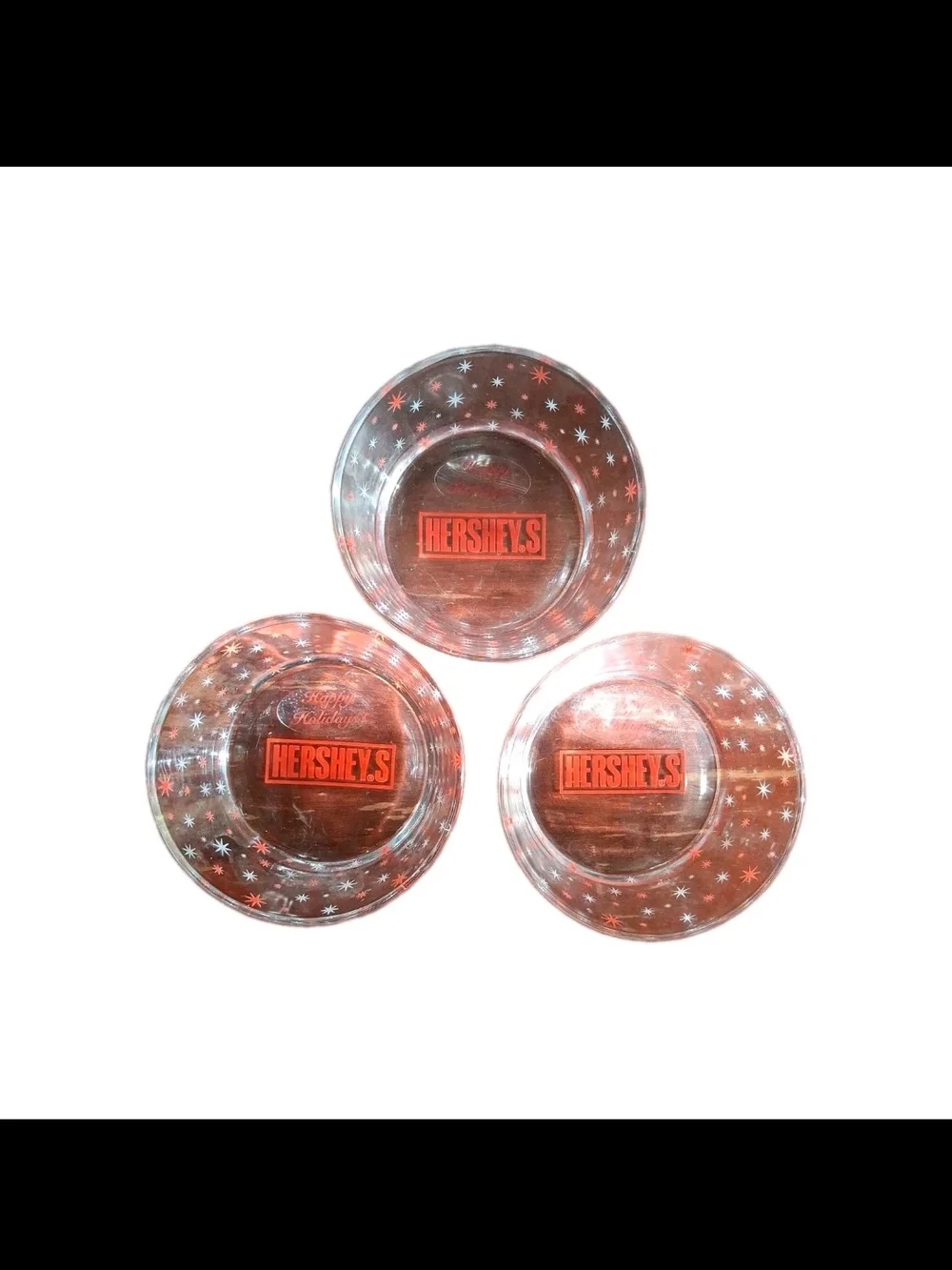 Hershey's Chocolate Vintage Promotional Holiday Glass Dish Collection